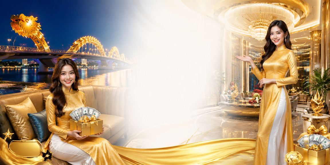 Cảnh đặt cược thể thao trực tuyến tại Đà Nẵng với áo dài truyền thống Việt Nam